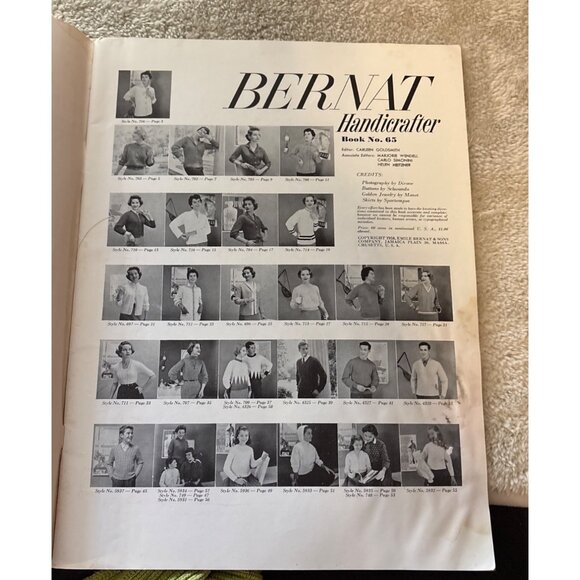 Bernat Knitting Pattern Book Knits By Mirsa Of Italy Book #65 1960s Vintage - Picture 2 of 14